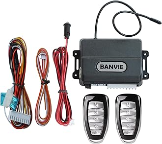 BANVIE Universal Car Remote Central Door Locking Keyless Entry System with Window Closing & Central Lock Auto-Lock After Driving