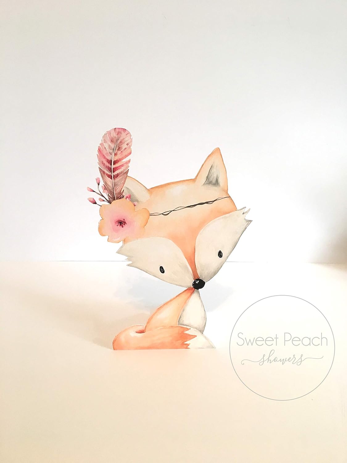 Amazon Com Woodland Baby Shower Decorations Fox Stand Up Animal