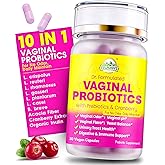 GulpGrove Vaginal Probiotics for Women with Prebiotics & Cranberry - Dr. Formulated Feminine pH Balance Daily Supplement, Supports Vaginal Odor Control & Urinary Tract Health, 30 Servings