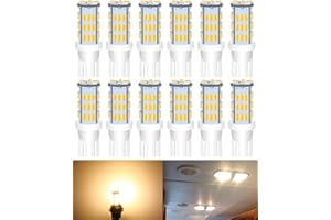 UNXMRFF - 194 LED Light Bulbs Warm White Super Bright 42-SMD, T10 912 921 168 LED Camper Lights Bulb for 12V RV Interior Light bulbs/Travel Trailer/Boat Indoor/RV Camper Light Bulb (Pack of 12)