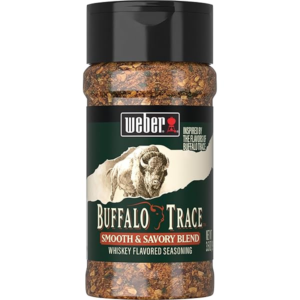 WEBER BUFFALO TRACE WHISKEY FLAVORED BBQ SEASONING, 3.5 OUNCE