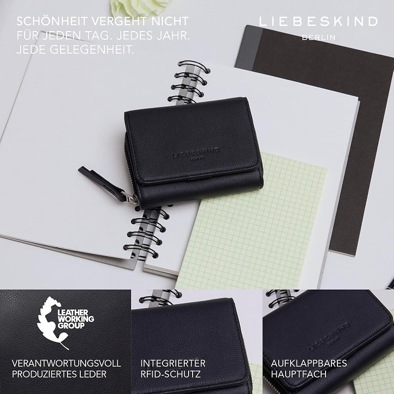 Berlin Cuir Porte-Monnaie Pablita Wallet Black Noir