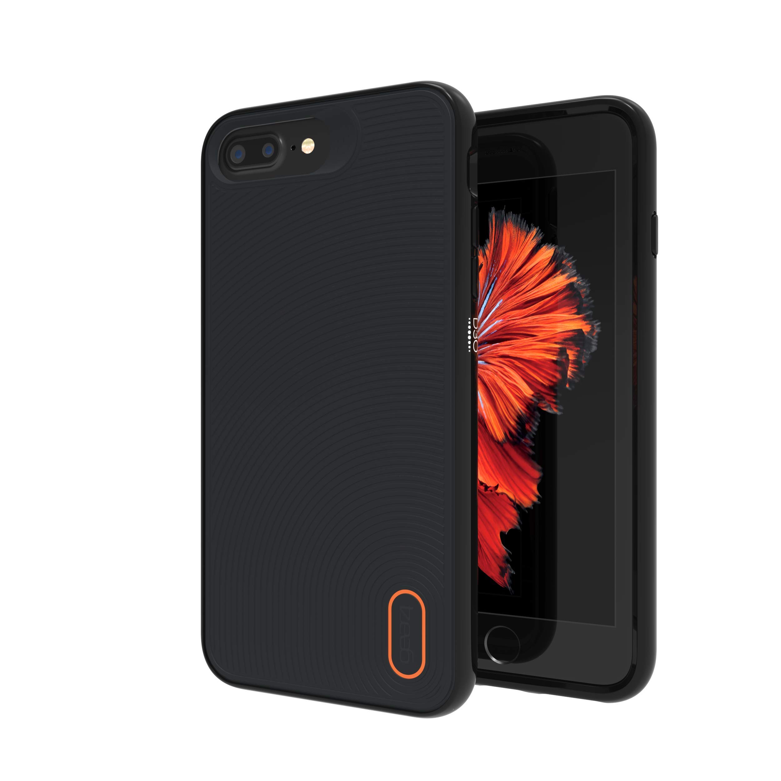 Gear4ZAGG Battersea Hardback Case with Advanced Impact Protection [ Protected by D3O ] with Reinforced Back Protection, Slim Design - Made for Apple iPhone 8+ / 7+ / 6+ - Black