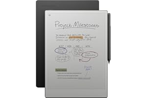 reMarkable Paper Pro with Marker Plus and Black Leather Book Folio | 11.8” paper tablet with color display and reading light, e ink digital notebook for better thinking, writing, and reading