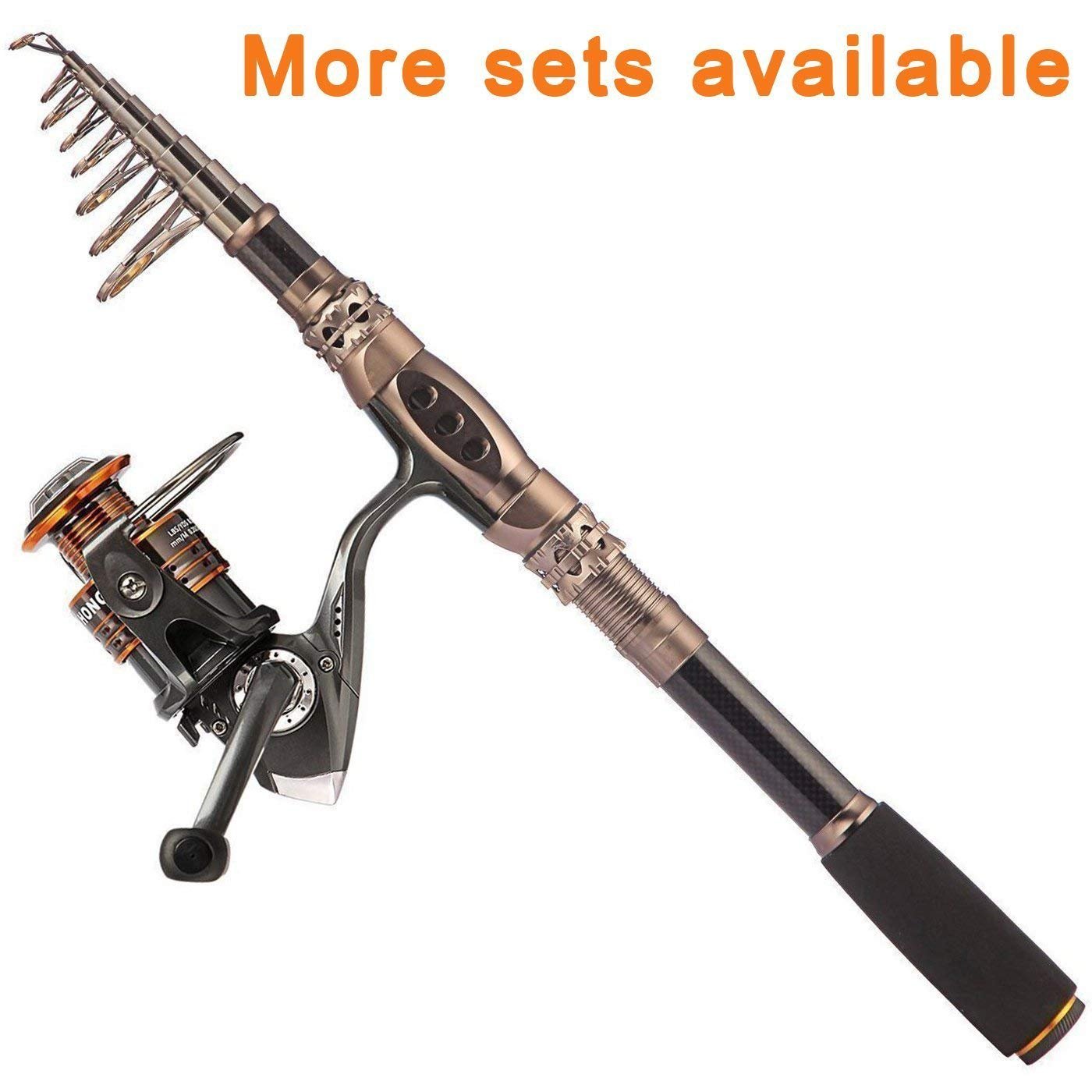 PLUSINNO Fishing Rod and Reel Combos Carbon Fiber Telescopic Fishing Rod with Reel Combo Sea Saltwater Freshwater Kit Fishing Rod Kit