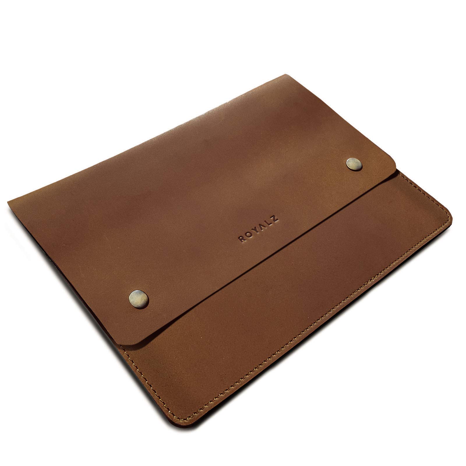 ROYALZ Universal Leather Case for Samsung Galaxy Tab S6 10.1 Inch Protective Case Flat Vintage Optics Case for Transportation for Protection, Color:Tan matt