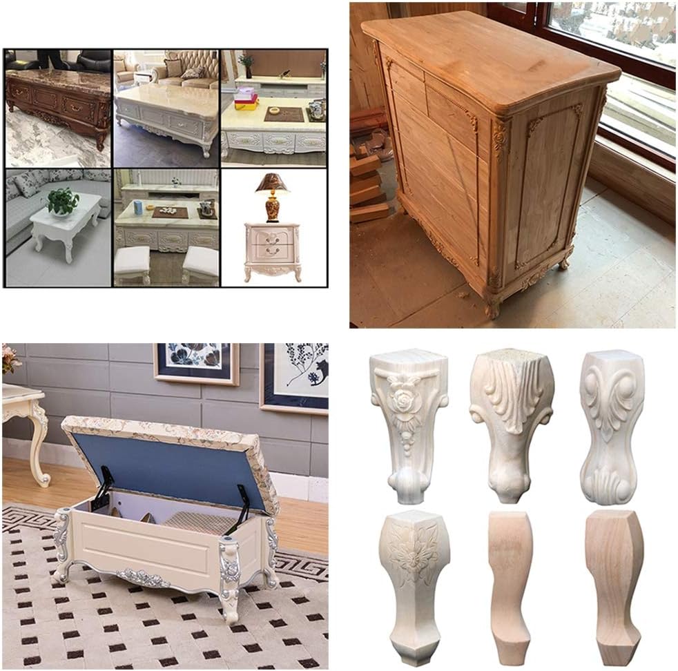 YTLJJ Patas para Muebles Madera Pata Pie De Muebles Tallados De Madera