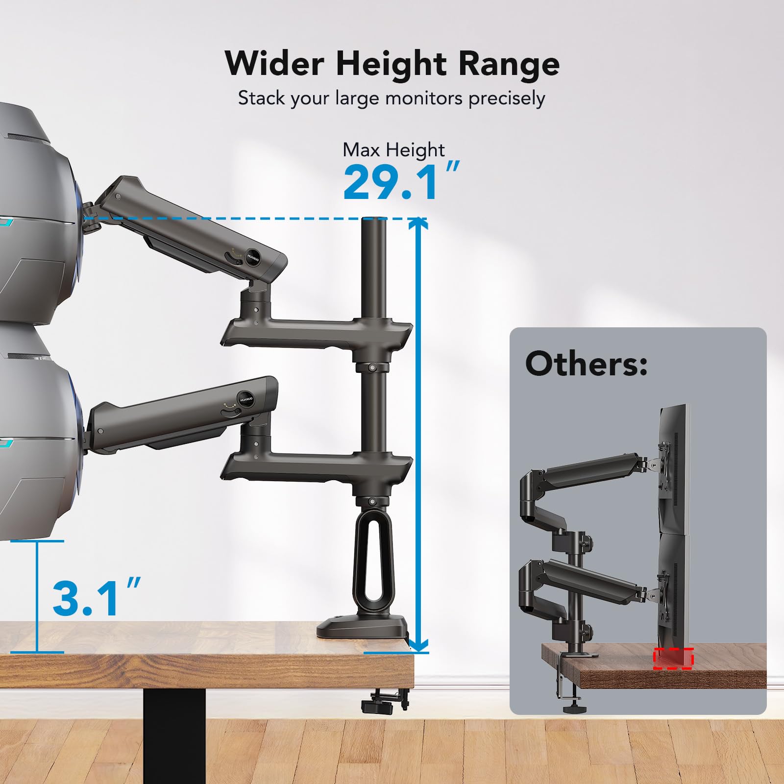 HUANUO Dual Monitor Arm for 13-49