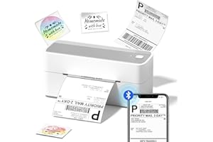 Omezizy Bluetooth Shipping Label Printer - Wireless Thermal Label Printer, 4x6 Label Printer for Shipping Packages Support iPhone, Android, PC, Compatible with USPS, Shopify, Amazon, Etsy, Ebay