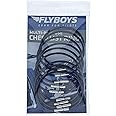 FlyBoys Checklist Rings - XL - 2.25 in Diameter - 10 Pack (Black)
