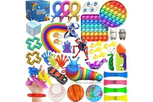 Sensory Fidget Toys Pack, Stress and Anxiety Relief Tools Bundle Figetget Toys Set for Kids Adults (50Pack)