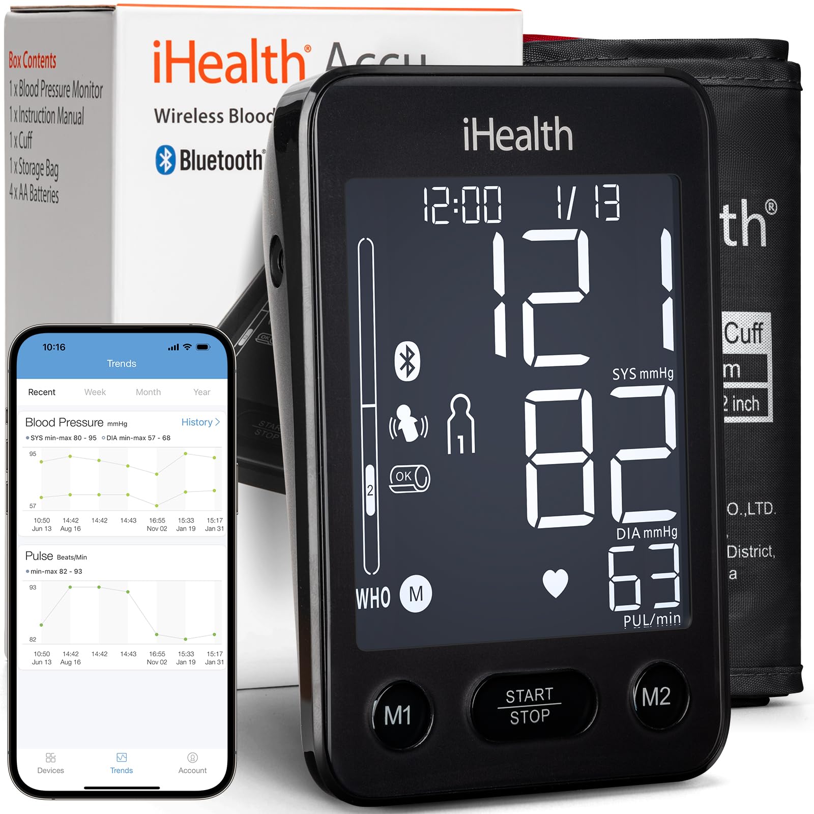 IHealth Wireless Blood Pressure Monitor - Bluetooth Smart BP Monitor With App