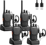 BaoFeng Long Range 2 Way Radios 16 Channels VOX USB Charger 4 Pack