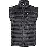 Bakery Men's Down Vest Lightweight Packable Puffer Vest Stand Collar Down Vest Zipper Sleeveless Jacket
