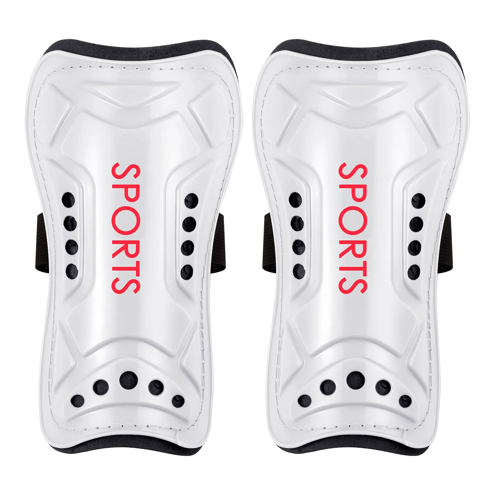 Football Shin Pads, Kids Youth Shin Guards Beginner Elite Athlete Perforated Breathable Kids Shin Pad for Boys And Girls Football Games Leg Calf Protective Gear (6-15 years)