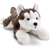 FAO Schwarz 22" Adopt-A-Pets Husky Plush Puppy Dog, Kids Stuffed Animal | Ultra-Soft Pup, Squishy Plush, Adoption Certificate, Realistic Details, Cuddly Bedtime Stuffed Animal Toy, Kids Gift