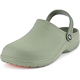 Hey Collection Women&rsquo;s Professional Work Clogs - Slip Resistant Lightweight Nursing Shoes, Water Resistant Comfort Mules with Arch Support for Food Service, Hospital &amp; Garden Wear