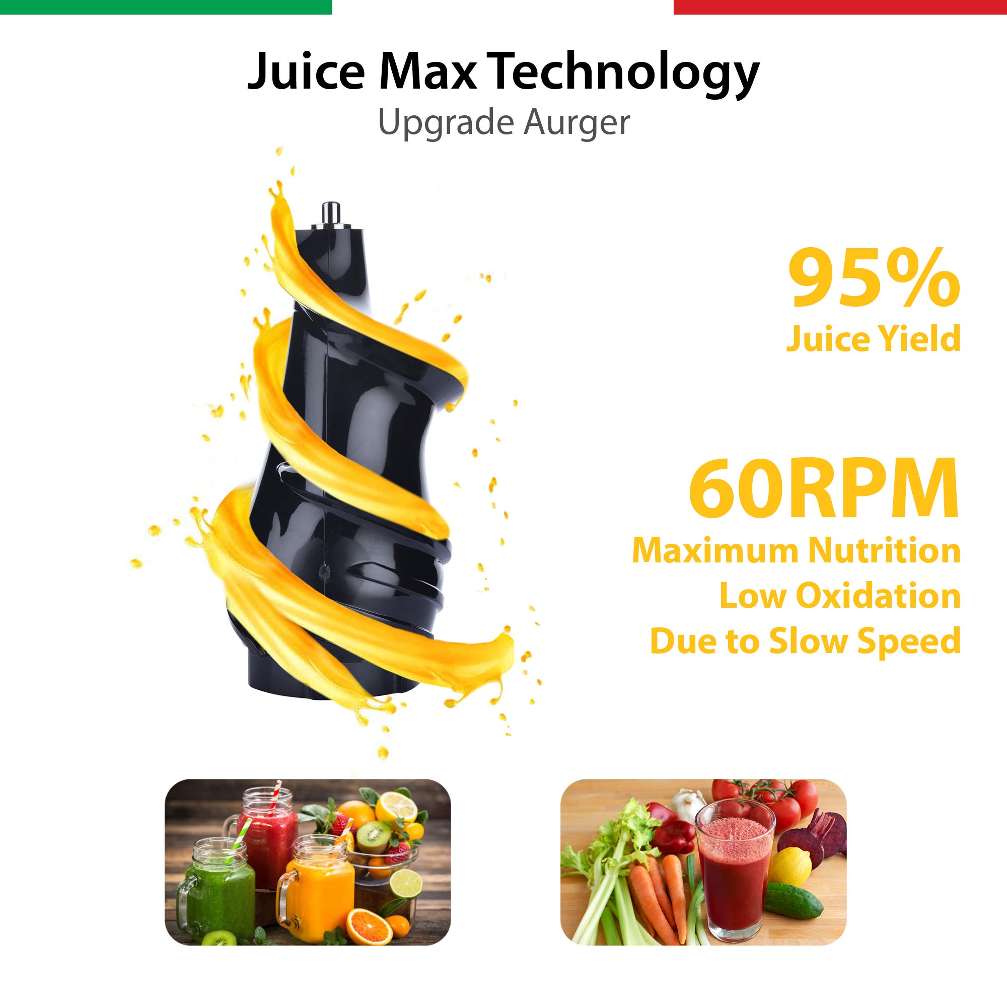 Balzano LDDC1507 150Watt Cold Press Slow Juicer (Red) Buy Online in