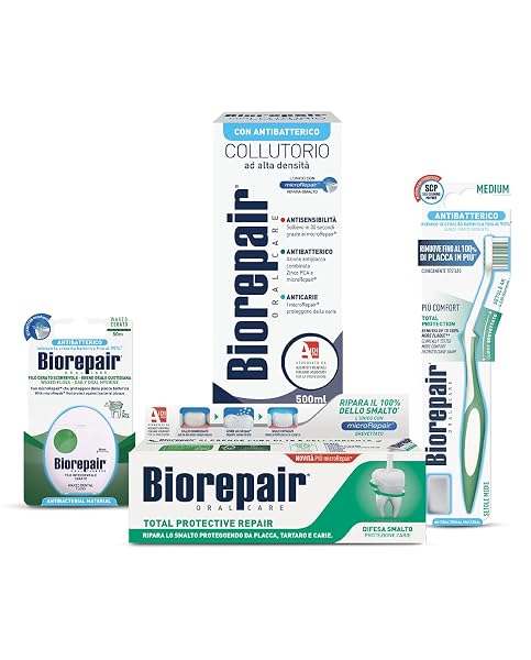 BIOREPAIR:”TOTAL PROTECTIVE REPAIR” TOOTHPASTE WITH MICROREPAIR * 2.5 FLUID OUNCE (75ML) TUBE * [ ITALIAN IMPORT ]