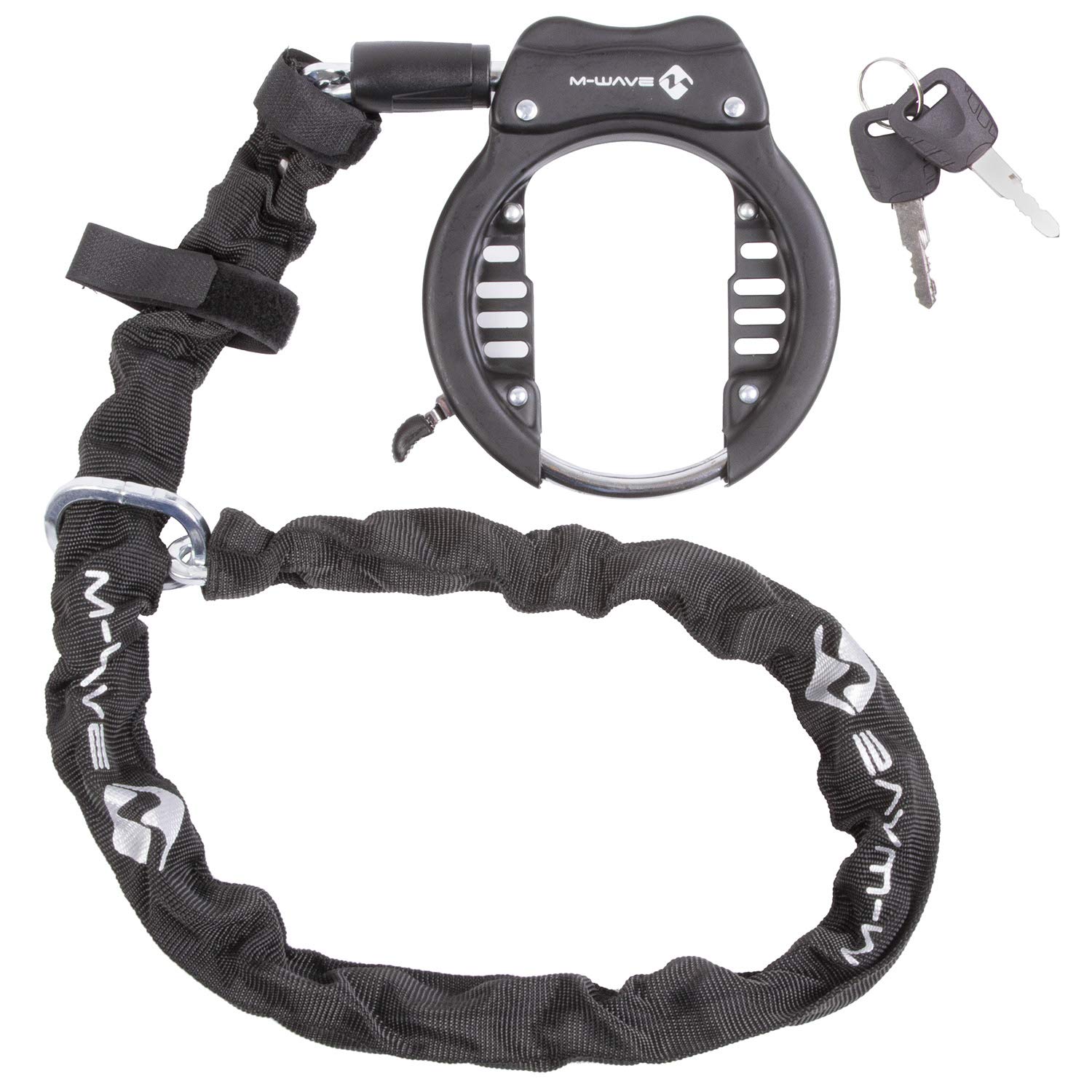 M-Wave Unisex - Adult Ring Chain XL Frame Lock with Chain, Black