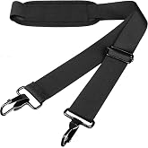 Shoulder Strap 56 Inch,Universal Adjustable Shoulder Belt Shoulder Strap | Replacement Shoulder Strap with Metal Hooks for Briefcase, Laptop Messenger Crossbody Bag, Luggage Duffel Camera, Black