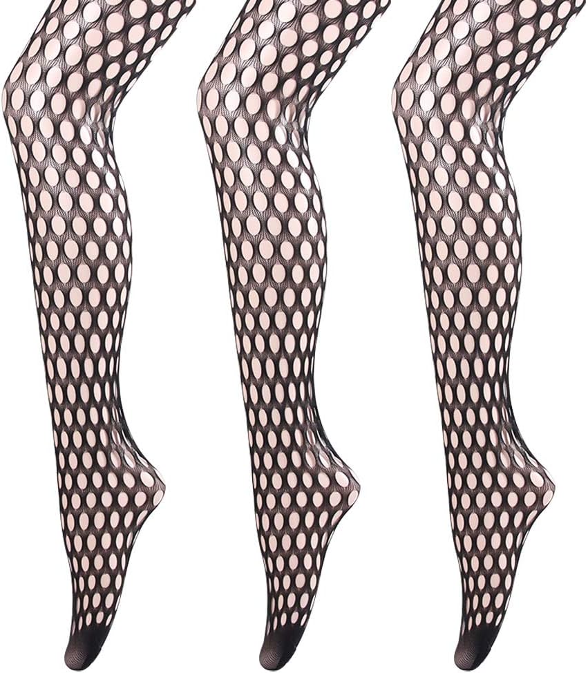 Women's High Waist Fishnet Tights Stockings - Sexy Fishnets Pantyhose for Party, Dance