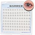 Bottom Lash Clusters DIY Eyelash Extensions - DAODER 96pcs Wide Stem Lower Lashes Natural Look Clear Band Lashes for Bottom Eyelashes 7mm (Bottom Lashes Kitten)