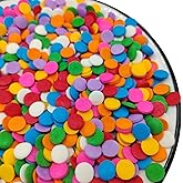 Homankit Rainbow Round Sprinkles, Edible Confetti Sprinkles for Celebration 8MM Round Sprinkles for Baking Cake Cupcake Ice Cream Cookie Decoration 2.82 Ounces
