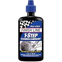 Finish Line 1-Step Bicycle Chain Cleaner & Lubricant 4oz Squeeze Bottle