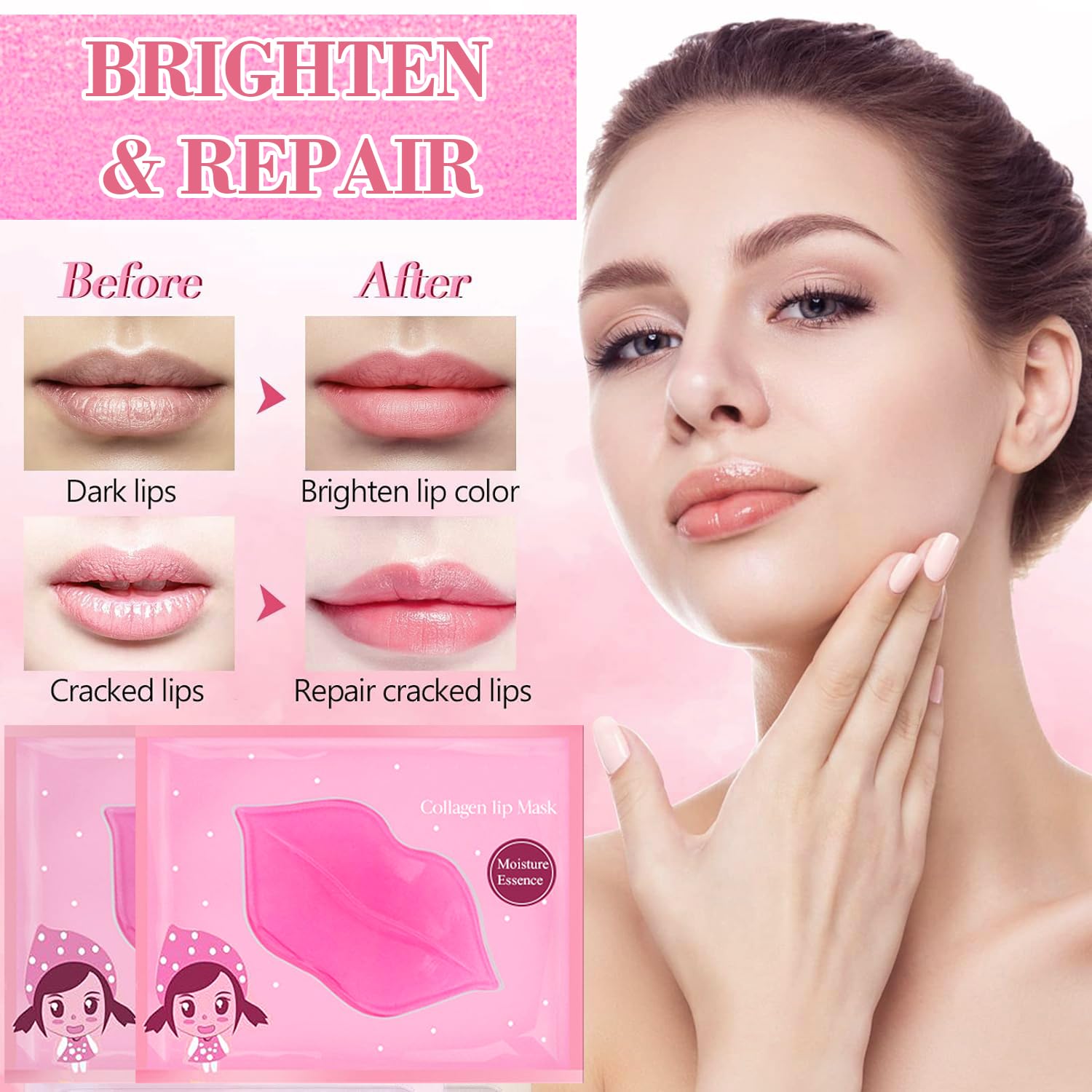 20 Pairs Lip Mask & Eye Mask, Under Eye Patches, Lip Mask Skincare, Bridesmaid Gifts, Bachelorette Party Favors, Bridesmaid Proposal Gifts, Hangover Kit, Bulk Gifts, Cheer Gifts, Bridal Shower Gifts