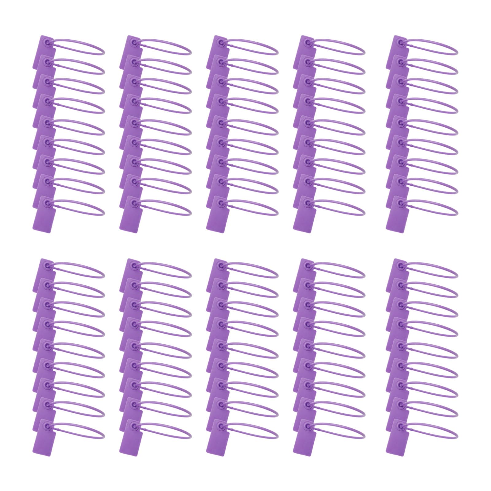 100PCS Disposable Plastic Seals Security Retail Anti-Theft Self-Locking Shoe Tag Label Pull Ties Plastic Shipping Tags for Clothes, Shoes (Purple,100pcs)