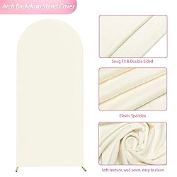 Wokceer 6FT Wedding Arch Cover Spandex Fitted