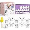 Nursi Luna Flange Sizing Kit 3 in 1 Ultimate with 10PCS Flange Inserts 13/15/17/19/21mm, Nipple Ruler, Cleaning Brush, Silicone Flange Insert Kit for 24mm Most Pumps, Pumping Breastfeeding Essentials