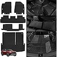 Naibeve Floor Mats for 2022 2023 2024 2025 Nissan Pathfinder (Only fit 8 Seats) for Nissan Pathfinder Trunk Mat Cargo Mat Back Seat Cover Protector Accessories (Floor Mats+Trunk Mat+Backrest Mats)