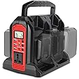 350W Inverter for Milwaukee 18V Li-ion Battery, 4-Port 20V to 120V Pure Sine Wave Inverter with LED Light, 3 USB-A Port, 1 USB-C Port, 1 DC Port, Power Station for Outdoor Camping(No Battery)