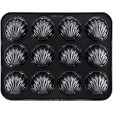 CHEFMADE Madeleine Pan, Nonstick 12 Cavity Spherical Shell Madeline Bakeware