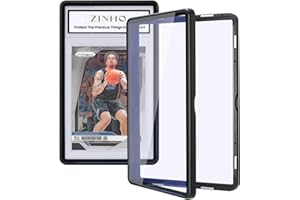 ZINHO Graded Card Case Magnetic Aluminum Alloy Slab Protector Display Case Fits 35PT PSA/CGC/CSG Cards, UV Protection (Black)