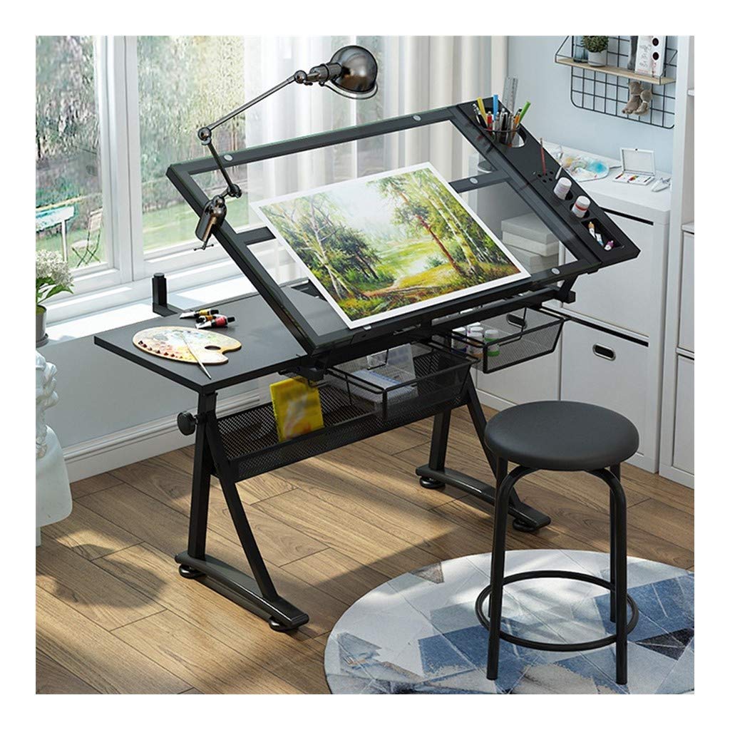 JDkilp Height Adjust Drafting Table,with Adjustable Height For Art Design Drawing Writing Painting Crafting Drafting Work And Study (Color : B)