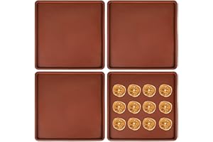 Skdqiee 4 PCS Silicone Dehydrator Sheets 14 x 14 in, Non-Stick Dehydrator Silicone Trays Compatible with Excalibur for Veggie
