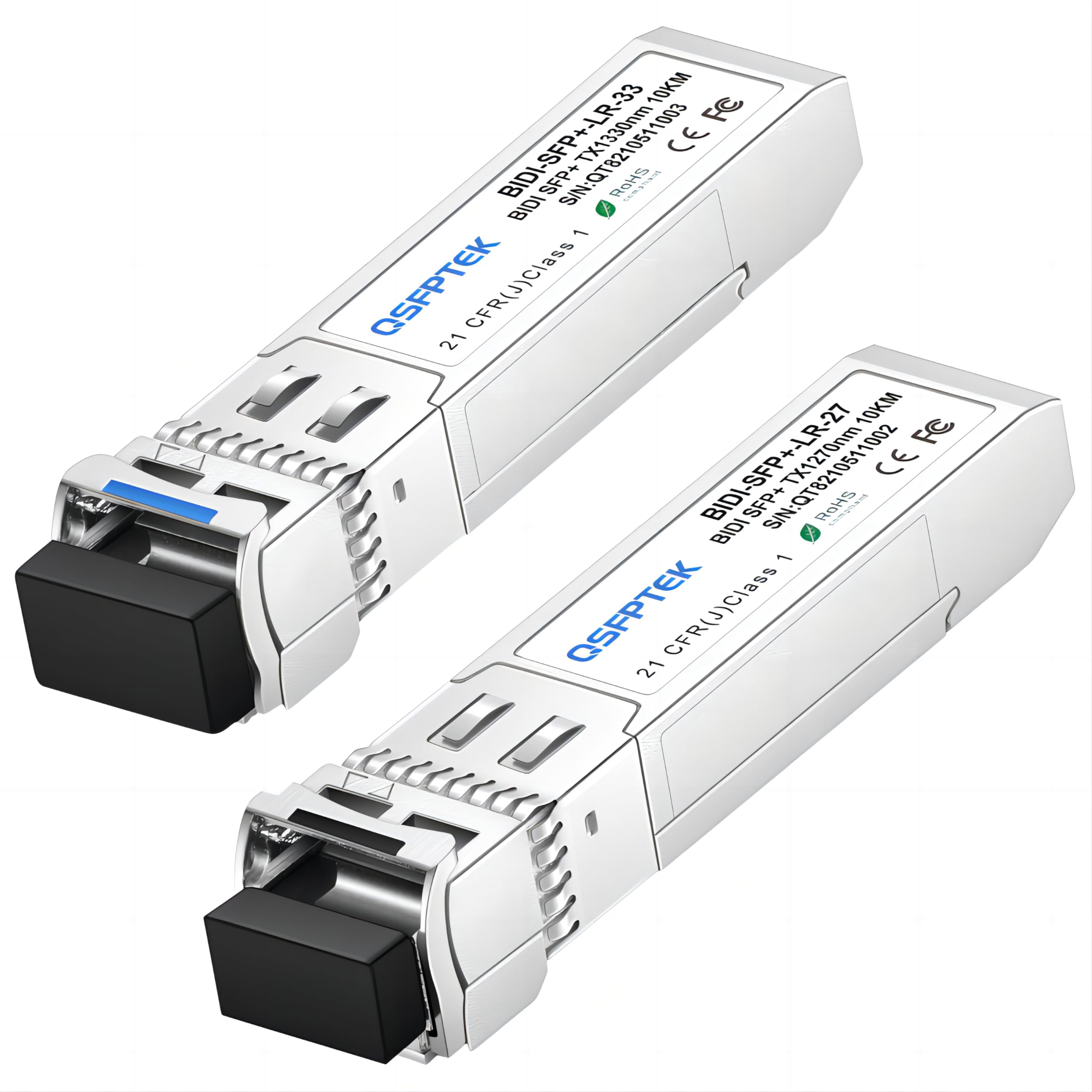 1 Pair 10G SFP+ Bidi Transceivers, 10gbe SFP LC