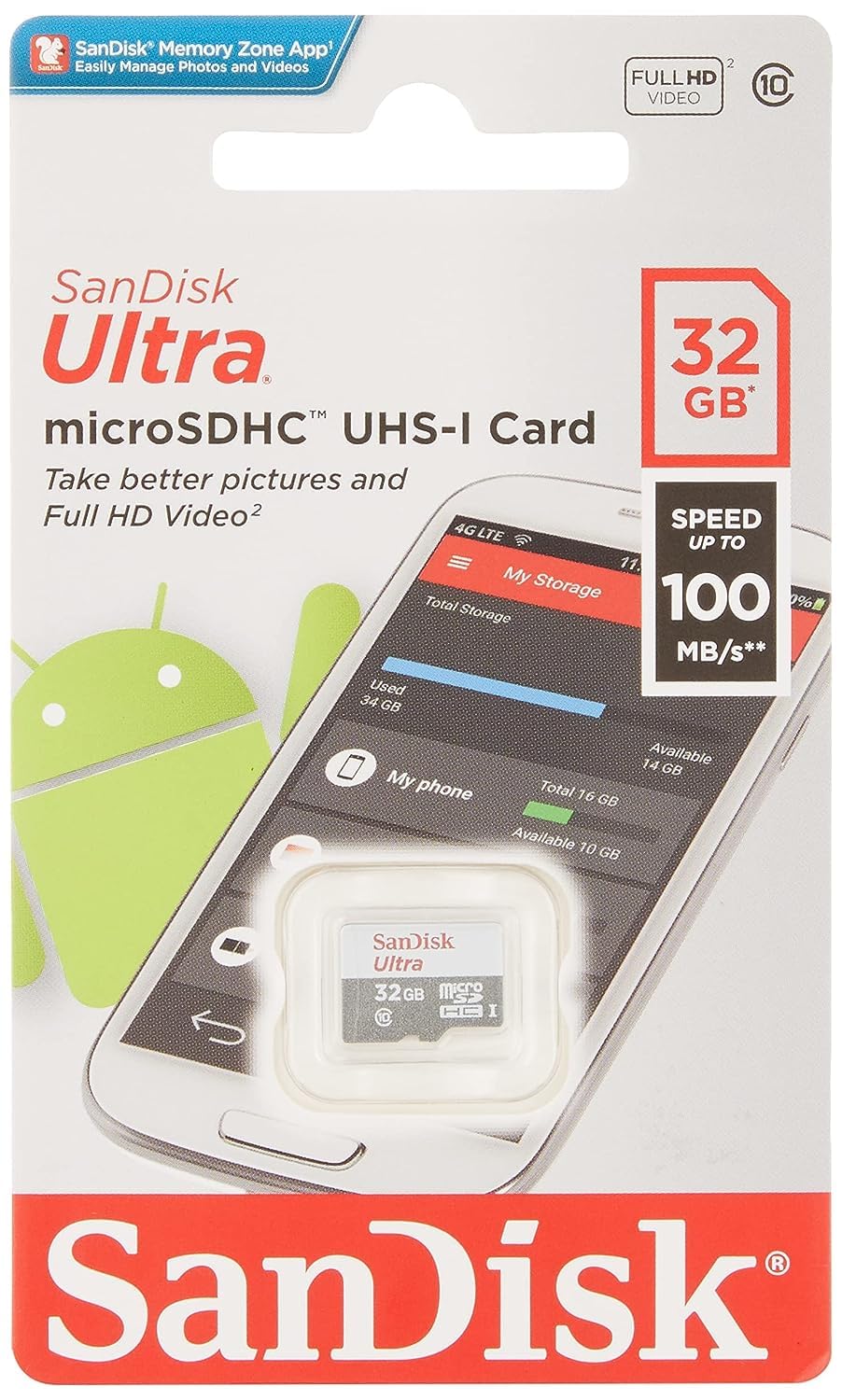 SanDisk Ultra MicroSDHC Card 32GBの商品画像