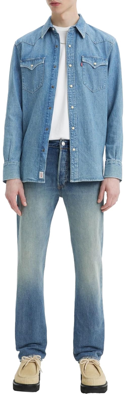 Levi's Men's 501 Original Fit Jeans, Misty Lake, 29W / 32L