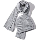 Harikery cashmere beanie hat scarf set for women winter knit long scarf neck warmer stylish beanie unisex gift set
