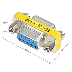 abcGoodefg 9 Pin RS-232 DB9 Female to Female Serial