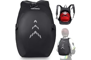 SKYJDM Motorcycle Backpack for Men - Large Capacity Waterproof Helmet Backpack for Men with Laptop Pocket, Large