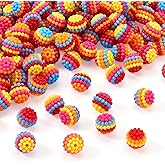 Pearlized Bubblegum Beads Cheriswelry 150Pcs 12mm Rainbow Beads Round Chunky Gumball Beads for Bracelet Necklace Keychain DIY Jewelry Making Party Decoration