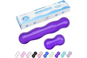 ABRONDA Gel Wrist Rest for Keyboard and Mouse, Wrist Rest for Keyboard, Mouse Wrist Support, Pain Relief, Cool Touch, Non-Skid, Keyboard and Mouse Wrist pad Set