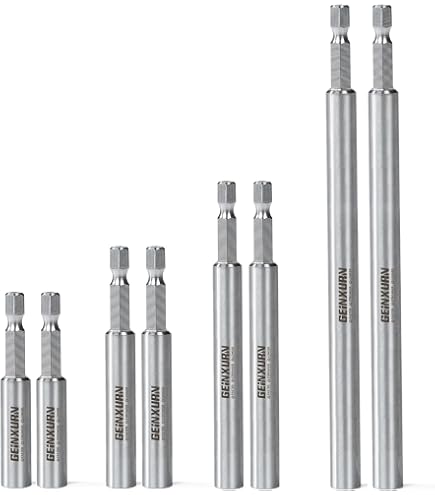 10-Piece Magnetic Socket Bit Holder Set – 1/4 Inch Hex Shank, Quick-Release, 5 Lengths (50-150mm) For Drills And Drivers