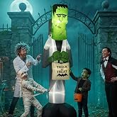 ZOOMATOOE 12FT Halloween Inflatable Frankenstein Monster, Funny Blow Up Holiday Yard Decoration with Flashing RGB Lighted Bag for Family Yard