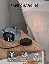 Bicmice USB Charger Cable for Fitbit Sense Versa 3/4 Magnetic Smartwatch Power view 3
